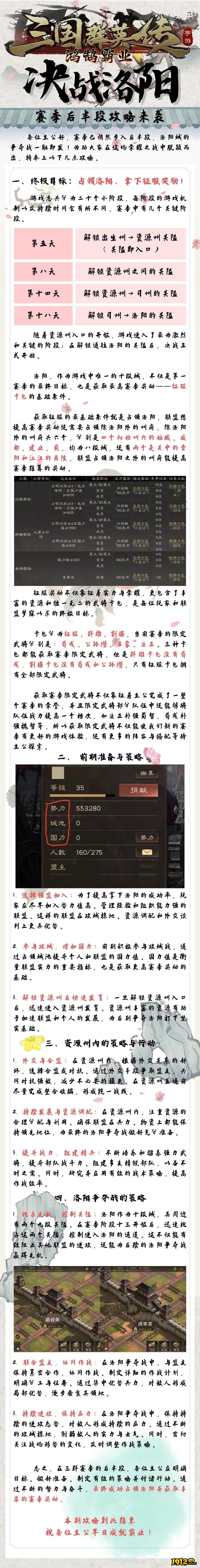 1912yx《三国群英传：鸿鹄霸业》决战洛阳玩法介绍