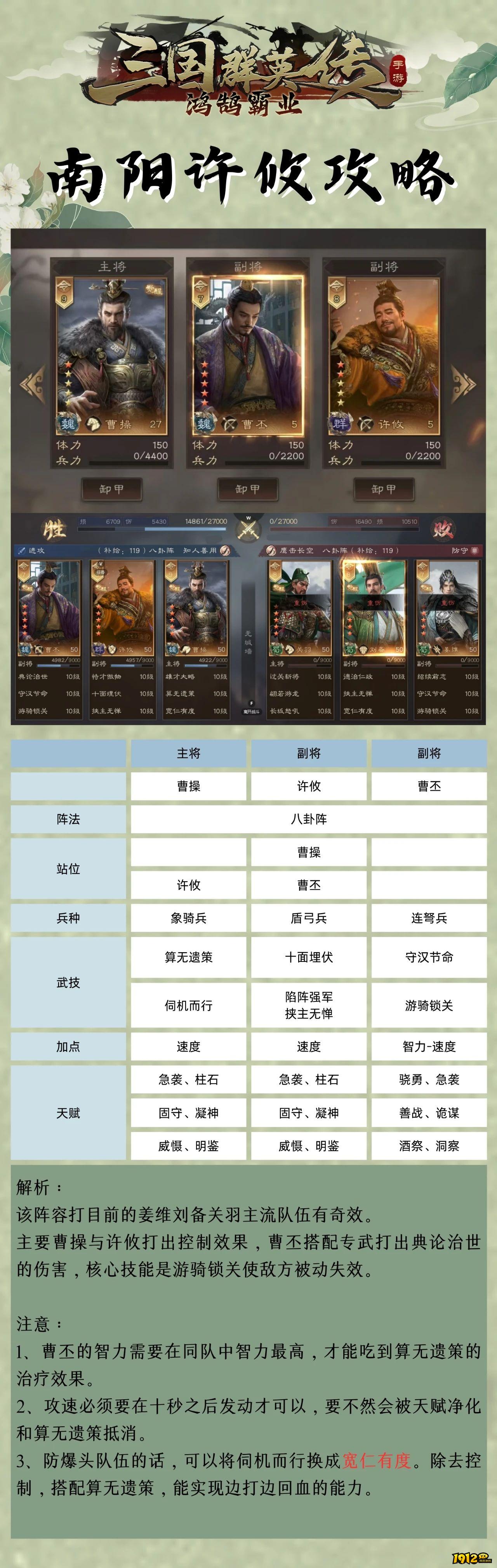 1912yx《三国群英传:鸿鹄霸业》南阳许攸攻略 1912yx《三国群英传:鸿鹄霸业》南阳许攸攻略